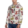 thumbnail image 3 of Kdxio London Landmark1 Print Mens Casual Hooded Collar Drawstring Hoodies Pullover Sweatshirts Casual Long Sleeve Shirts-XX-Large, 3 of 7