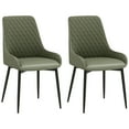 thumbnail image 1 of HOMCOM Dining Chairs Set of 2, PU Leather Kitchen Chairs with Metal Legs, 1 of 10