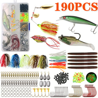 Fishing Accessories Kit 175pcs Bass Trout Fishing Tackle Kit Including Jig  Heads Hooks, Fishing Swivels Snap, Fishing Sinker Weights, Rubber Bobber