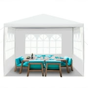 UBesGoo 10'x10' Party Tent Wedding Canopy Gazebo Wedding Tent Pavilion w/3 Side Walls