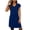 Blue, variant on XUNKUSGA Dresses for Women Soild Color V Neck Cap Sleeve Side Split Womens Sundresses Loose Casual A Line Dresses Soft Cotton Summer Dresses for Beach,Blue,S
