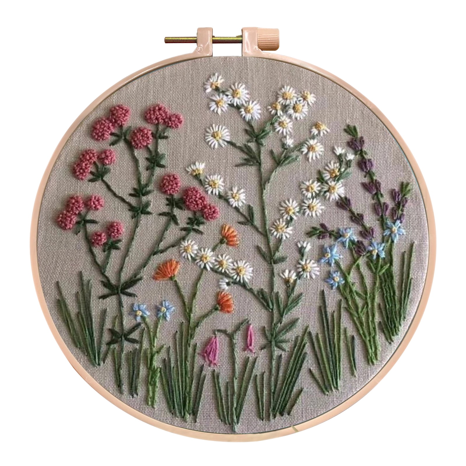 Embroidery Kit for Beginners Adults, Floral Plant Pattern,Cross Stitch