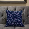 thumbnail image 3 of Amrita Sen Designs  20 x 20 in. Leaf Art Broadcloth Indoor & Outdoor Blown & Closed Pillow - Indigo, Grey & Purple, 3 of 5