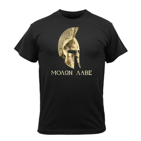 Rothco Molon Labe Spartan Helmet T-shirt, Black