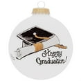 thumbnail image 3 of Happy Graduation Cap and Diploma Glass Ornament Made in USA, 3 of 5