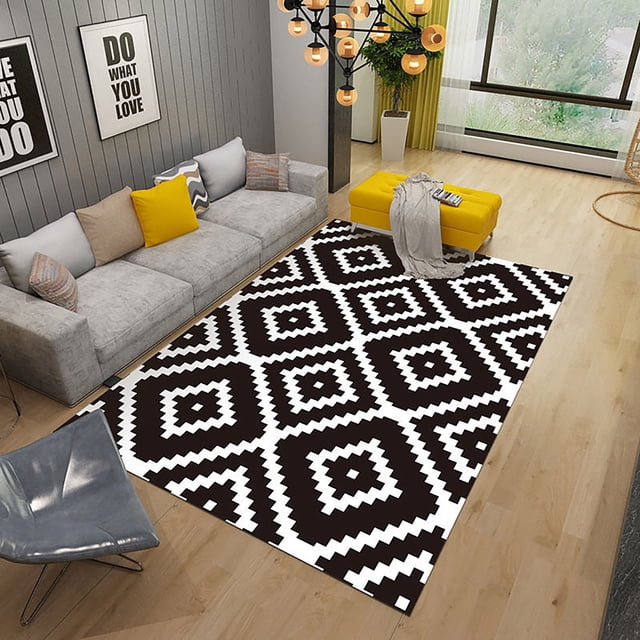 Aqestyerly Soft Non-Slip Carpet Area Rug for Bedroom Dining Room Living Room Home Floor Decoration Large Thick Rug Mat HWRETIE