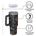 thumbnail image 4 of Halloween Colorful Spooky Elements Tumbler with Handle and Lid,40oz Double Wall Vacuum Insulated Tumbler,Cups Gift for Women and Men, 4 of 7