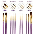 thumbnail image 3 of Acrylic Paint Brush Set 10Pcs Nylon Hair Brushes for All Purpose Oil, 3 of 6
