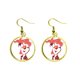 thumbnail image 1 of Madre hijo afecto a la familia patrón Ear Dangle Golden Drop Earring Jewelry Mujer Unbranded M, 1 of 3