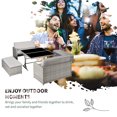 thumbnail image 4 of Outsunny 5 Pieces Rattan Patio Dining Set, Wicker Table, Loveseat, Ottoman, 4 of 10