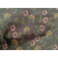 thumbnail image 4 of oneOone Cotton Cambric Light Gray Fabric Leaves & Flower Floral Sewing Craft Projects Fabric Prints By Yard 42 Inch Wide, 4 of 4