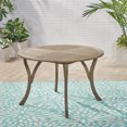 thumbnail image 3 of GDF Studio Briar Outdoor Acacia Wood Circular Dining Table Gray, 4 Person, 3 of 12