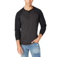 thumbnail image 1 of American Rag Chemises Raglan Henley pour Hommes, Noir, TTG, 1 of 2