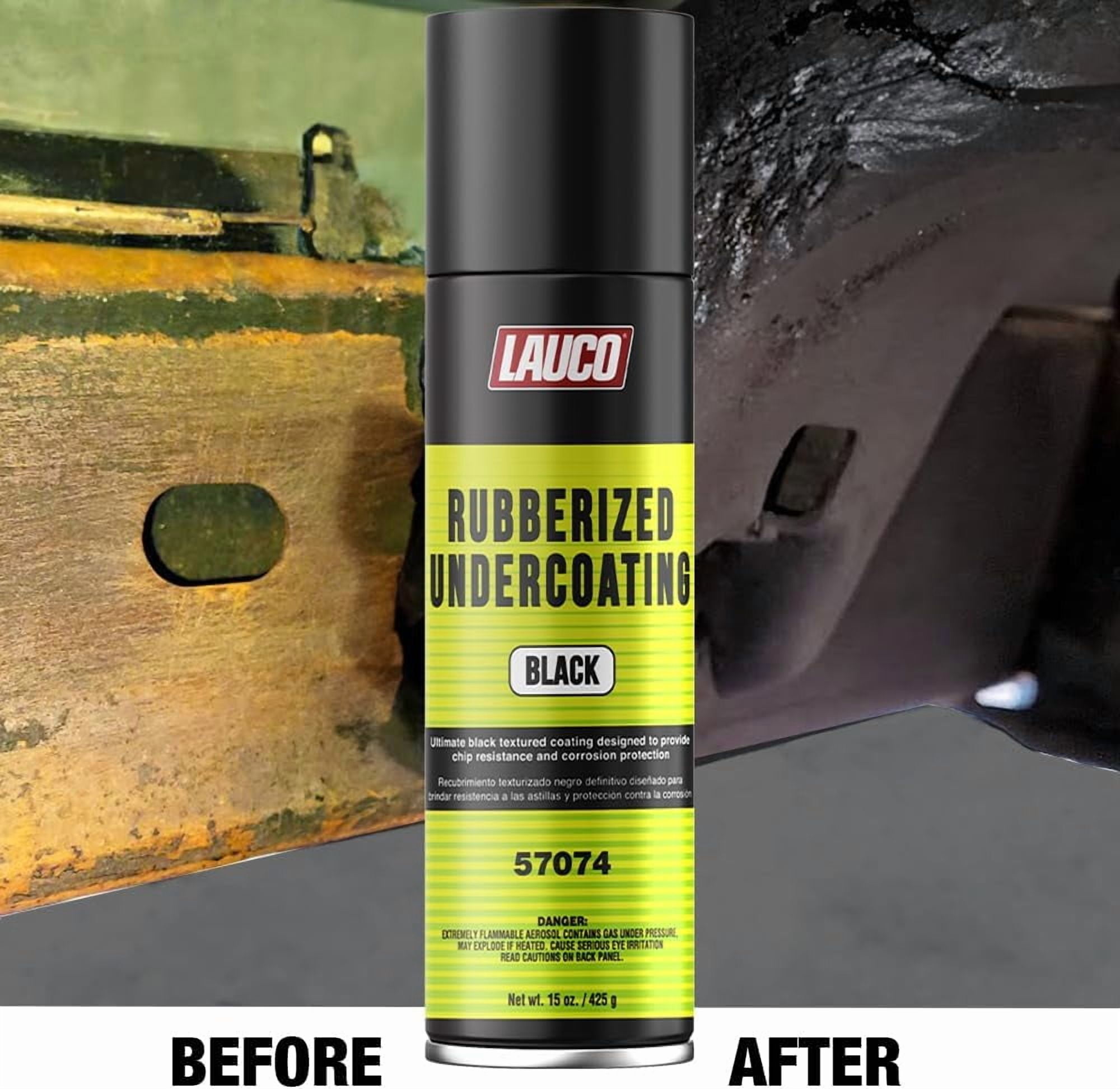 Rubberized Undercoating Black Aerosol Spray Can 15oz Quantity: 6 Pack With Gun