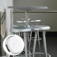 thumbnail image 1 of OULII Round Metal Seating Part Chair Stool Seat Portable 11.8x11.8in Silver For Banquet Ceremony 1Set, 1 of 7