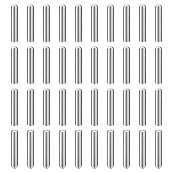 70Pack 3.5mm x 20mm Dowel Pins, 304 Stainless Steel Round Head Pin, Silver