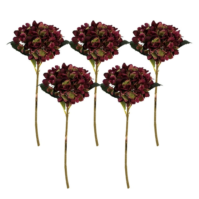 Arreglo de Flores Artificiales Cateissary No Tóxico 5 uds Amigable con Mascotas Decoración Azufaifo Rojo