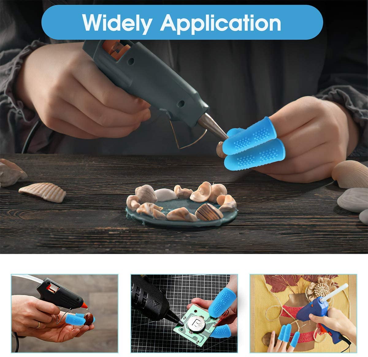 Mr. Pen- Hot Glue Gun Finger Protectors, 24 Pcs, Silicone Thimble Finger Guard for Hot Glue