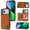 Brown, variant on Feishell for iPhone 17 Pro Max Back Flip Case with Credit Card Slots,Shockproof Durable PU Leather Magnetic Button Adjustable Kickstand Wallet Phone Case for Women Men,Black