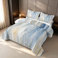thumbnail image 3 of Erosebridal Oil Painting Bed Spread Queen, Gray Blue Ombre Queen Coverlet Set, Reversible 3-Piece 1 Quilt and 2 Pillowcases, 3 of 7