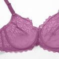 thumbnail image 4 of Xijirk Women Sheer Lace Underwire Bra Thin Cup Bow Adjustable Shoulder Strap for Everyday Wear,Pink,85C, 4 of 6