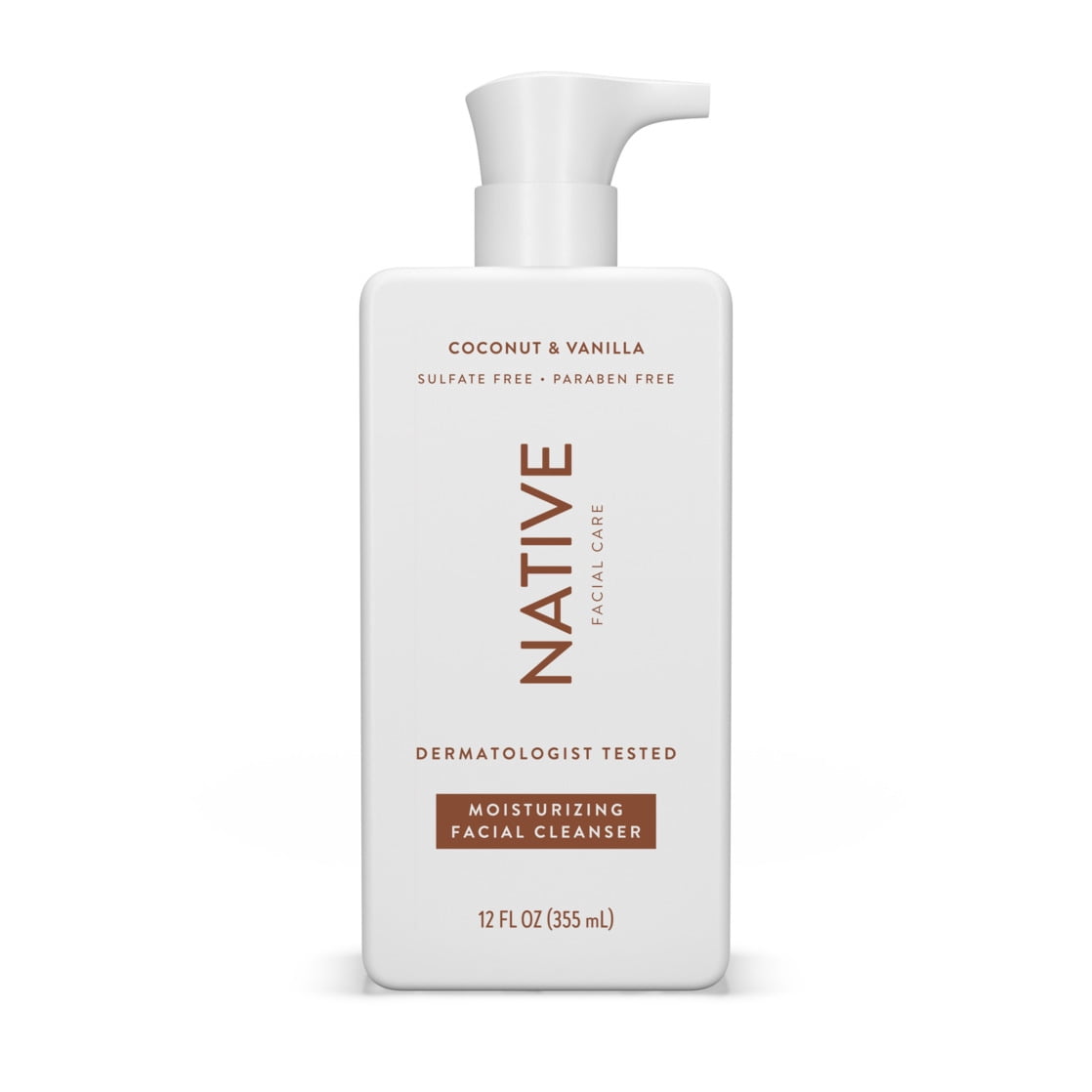 Native Moisturizing Facial Cleanser, Coconut & Vanilla, Sulfate Free, for All Skin Types, 12 fl oz