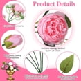 thumbnail image 3 of 24 Bundles Artificial Peonies Flowers Wedding Faux Flowers Silk Peony Bouquet Bulk Bride Fake Florals Arrangements for Table Centerpieces Wedding ​Party Vase Decor (Light Pink), 3 of 5