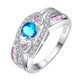 thumbnail image 1 of Anillo de corazón púrpura Cuatro anillo de bodas Anillo de dedo índice de gama alta joyería de la mano, 1 of 7