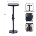 thumbnail image 6 of Kate and Laurel Stratton Vintage Round Pedestal Drink Table, 9 x 9 x 22, Navy Blue, Decorative Mini Table for Use as Indoor Plant Stand or Cute Living Room Accent, 6 of 10