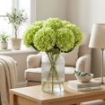 thumbnail image 5 of Faux Floral Stem, Artificial Hydrangea with Silk Petals and Lifelike Foliage, 23.62 Inch Light Green Flower for Vase Home Decor, 5 of 7