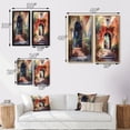 thumbnail image 4 of Designart "Rustic Stairway Welcoming Cottage Entry III" Farm Framed Wall Art Set Of 2 - Country Red Framed Canvas Set For Living Room Decor, 4 of 6