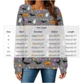 thumbnail image 6 of HomeDM Halloween Sweatshirt for Women All-Over Print Cute Ghost Long Sleeve Top Crew Neck Casual Holiday Pullover, 6 of 6