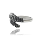 thumbnail image 7 of Mens Titanium Steel Snake Ring Polished Band Geometric Design Silver White Stone Ring Fashion Jewelry Gift Now, 7 of 7