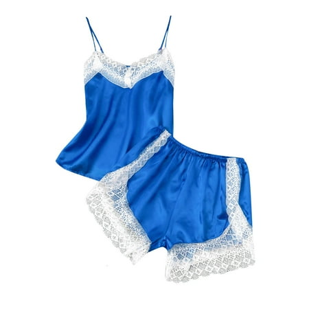 

JDEFEG Japanese Dress Rabbits Womens Satin Leopard Sling Sleepwear Lingerie Lace Nightwear Underwear Set Role Playing for Couples Polyester Blue L