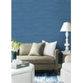thumbnail image 6 of Luxe Haven Coastal Blue Luxe Sisal Peel and Stick Wallpaper (Covers 40.5 sq. ft.), 6 of 8