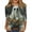 Gray, variant on WTOBBY Women's Bat Element Print Round Neck 3/4 Sleeve Casual Top Halloween Themed Blouse for Fall Fashion and Seasonal Holiday Parties,Black L