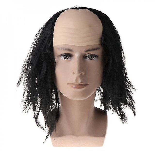 Peluca calva LIUYMXG disfraz de Halloween color negro talla única