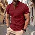 thumbnail image 2 of JLFKNG Summer Mens Polo Shirts Short Sleeve Shirt For Men Regular Fit Casual Business Shirts Buttons Up Solid Color Comfy Summer Clothes, 2 of 5
