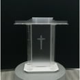thumbnail image 2 of Church Podium Acrylic Clear Lectern Pulpit for Weddings Prayers Church Events, 2 of 13