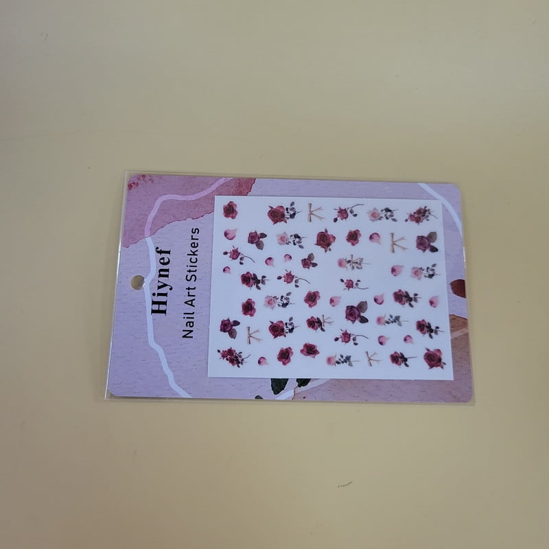 Hiynef Nail art stickers – Self-Adhesive Nail Decals for Women and Girls, Cute and Stylish Nail Decorations for DIY Manicure and Pedicure