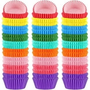 ZEN 450pcs Rainbow Bright Cupcake Liners, Colorful Baking Cups Cupcake Wrappers Paper Wraps Muffin Liners for Birthday Pride Party Decorations Supplies(9 Colors)