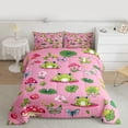 thumbnail image 2 of Castle Fairy Cartoon Frog Butterfly Full Size Comforter Sets,Cute Mushroom Bedding Sets, 2 of 8