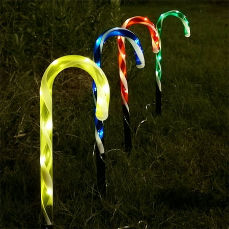 

Candy Cane Solar Powered Light Garden Light LED Light Patio Decor 1 Set