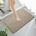 thumbnail image 5 of sruoe Bath Mat Rugs, Bath Mats for Bathroom Floor, Extra Absorbent Quick Dry Bathroom Mats, Washable Bath Rugs and Mats, Bath Carpet for Shower, Polyester, Brown, 5 of 5