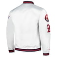 thumbnail image 3 of Men's Mitchell & Ness White Boston Red Sox City Collection Satin Full-Snap Varsity Jacket, 3 of 3