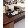 thumbnail image 3 of Genuine Leather Desk Mat, 31.5"x15.8" Leather Desk Mat, Office Desk Pad, Thick Desk Pad with Stitched Line, Non-Slip Laptop Writing Pad with Rubber Base(Black, 31.5"x15.8"), 3 of 13