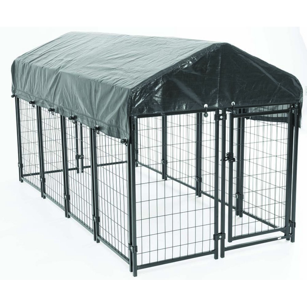 American kennel club dog kennel kit steel boxed waterproof cover 4 x 8 x 6 ft Clearance