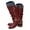 Red, variant on Women's Wide Calf Knee High Boots Western Cowboy Cowgirl Low Heel Winter Fall Riding Boots