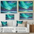 thumbnail image 4 of Designart "Winter Charm Of Green Northern Lights I" Northern Lights Floater Framed Canvas Prints, 4 of 5