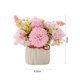 thumbnail image 2 of Flores artificiales en maceta, flores de hortensias, con jarrón de cerámica, como las reales., 2 of 6